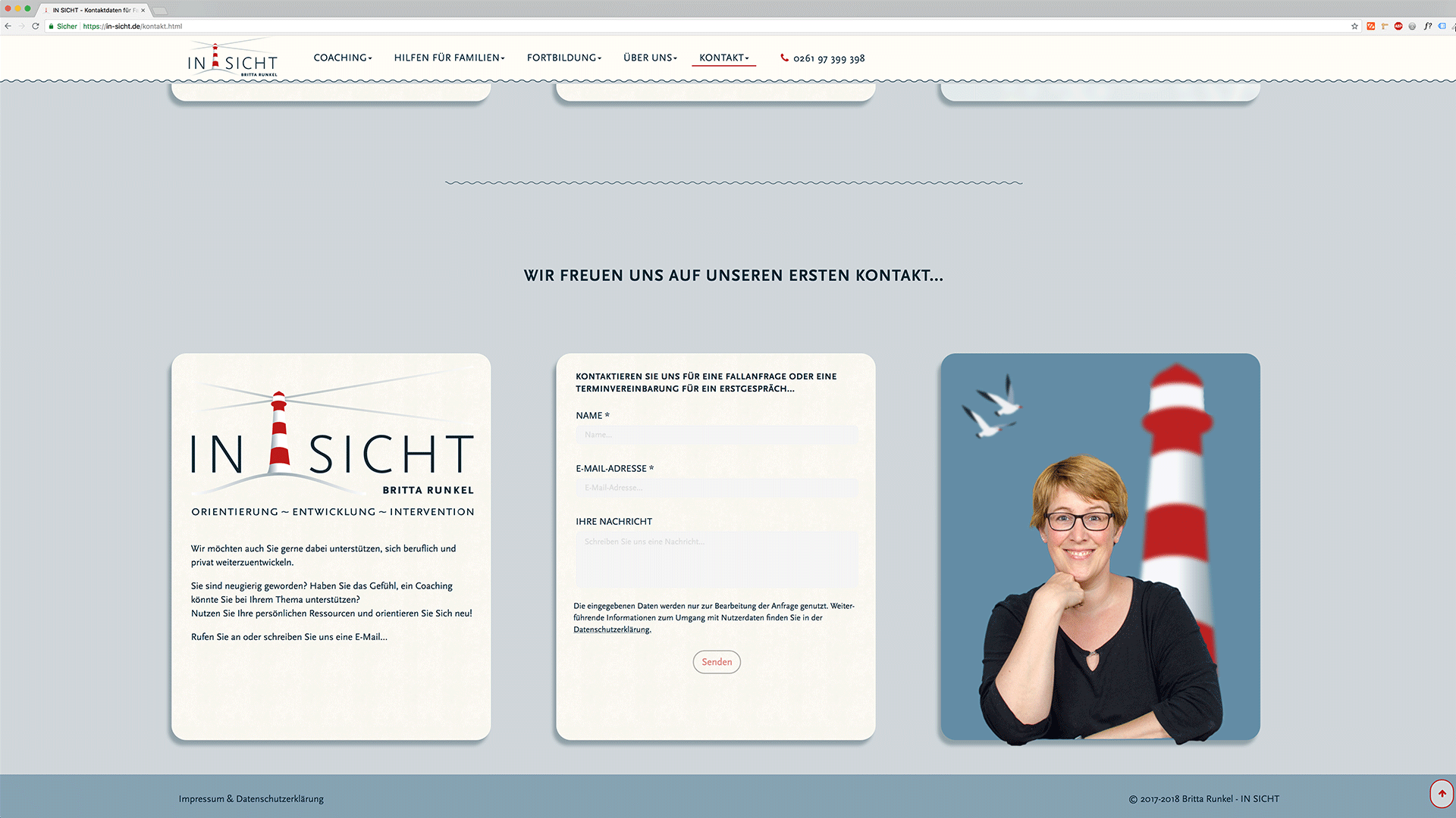 Screenshot der Website In SICHT