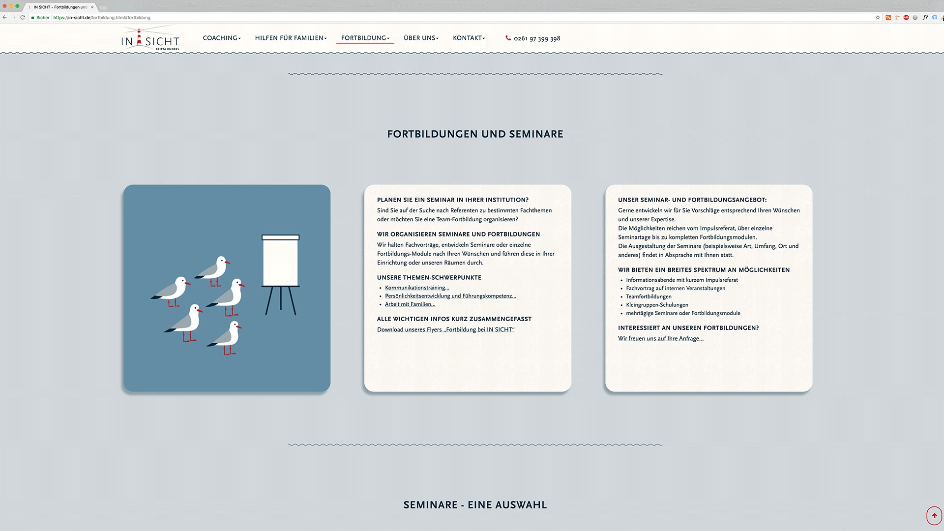 Screenshot der Website In SICHT
