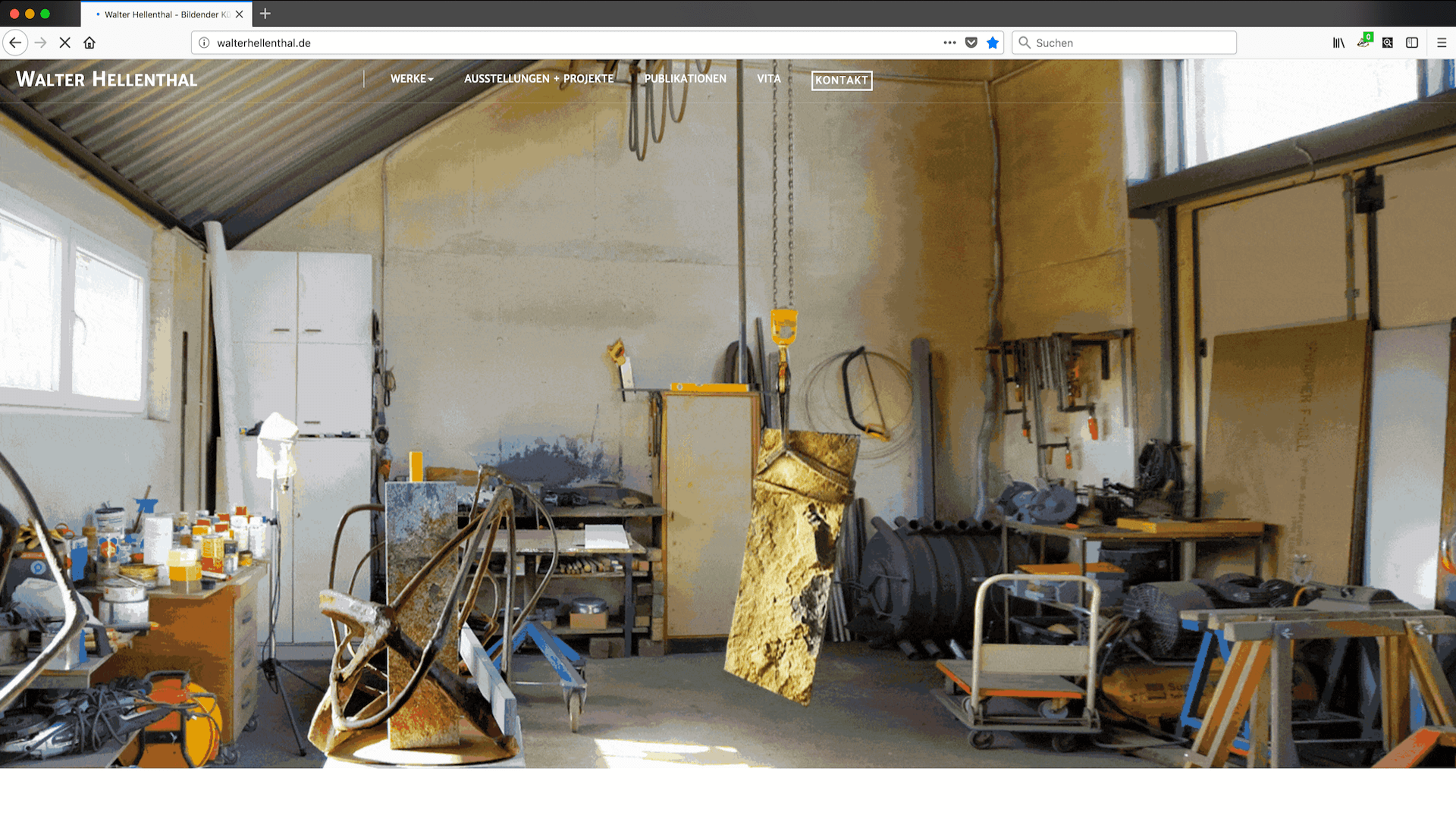 Screenshot der Website Walter Hellenthal