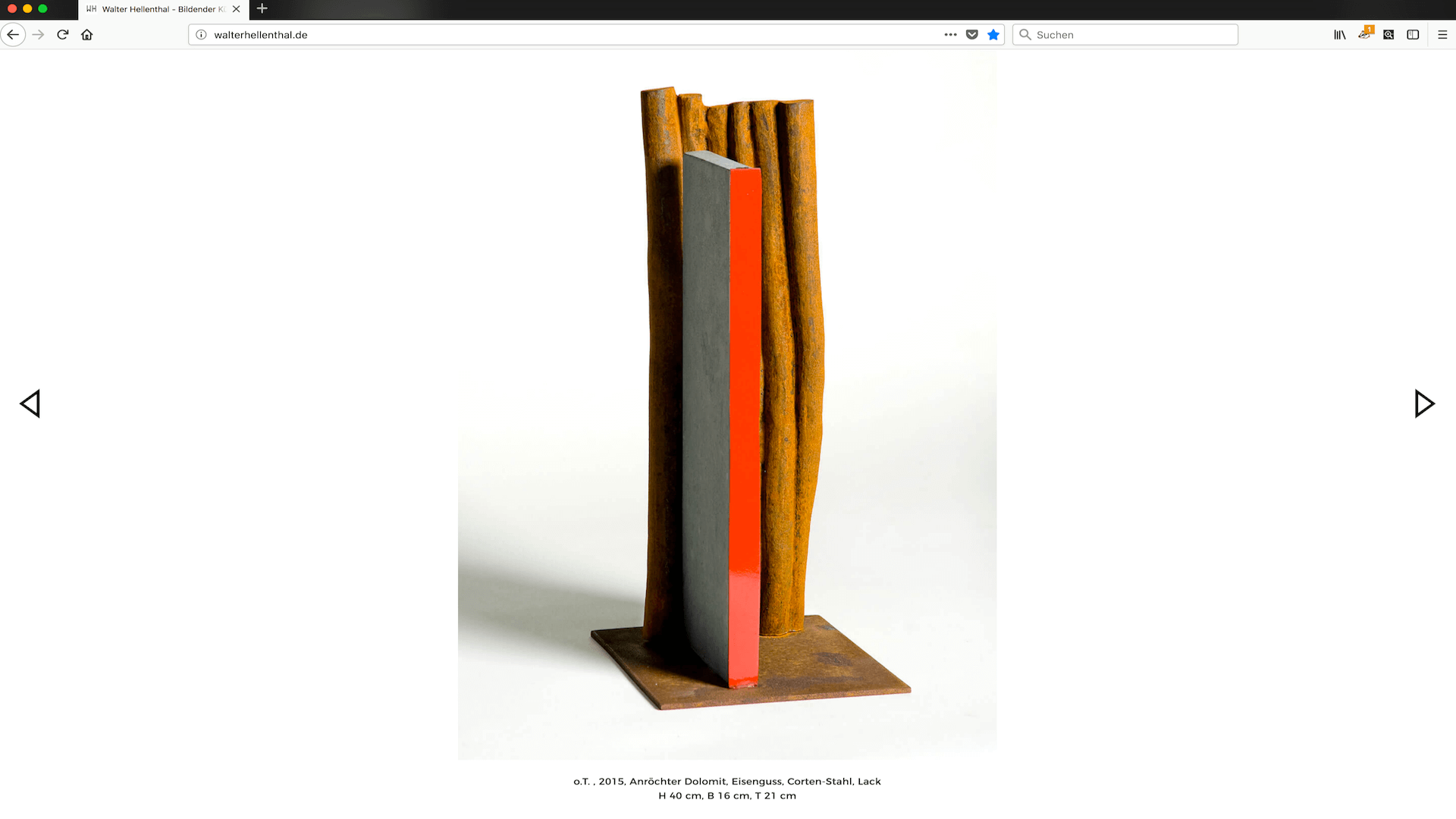 Screenshot der Website Walter Hellenthal